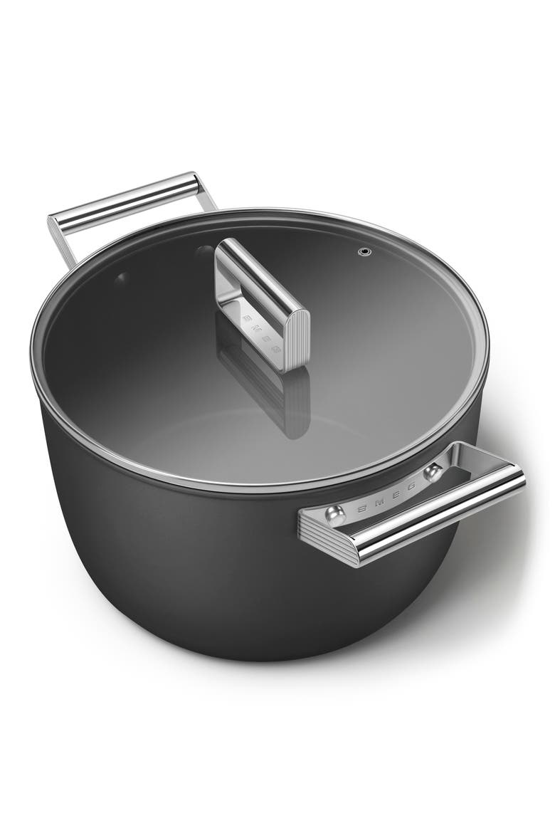 '50s Retro Style Casserole Dish, Alternate, color, MATTE BLACK