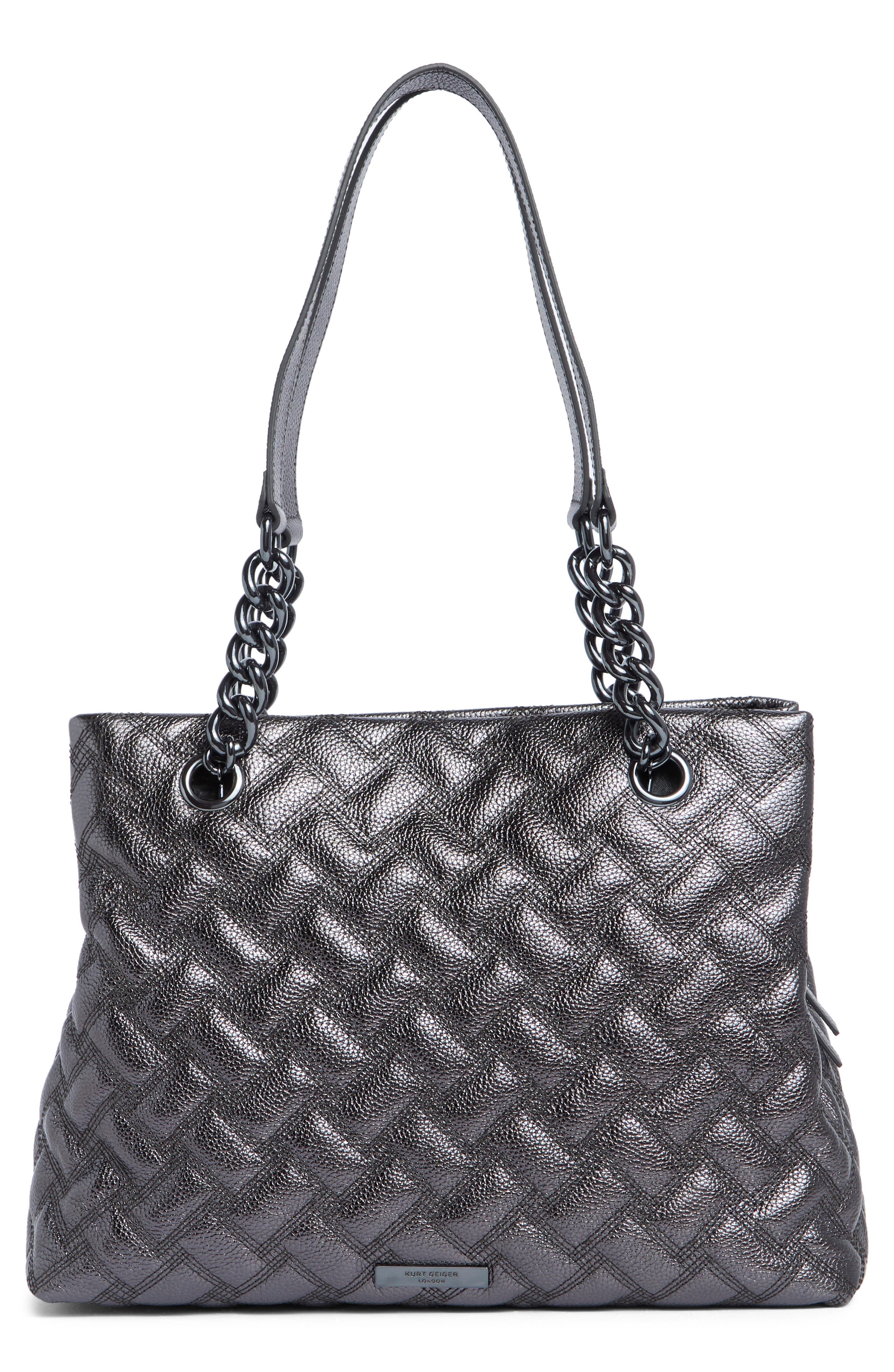 Kurt Geiger London Kensington Drench Quilted Leather Tote, Alternate, color, 