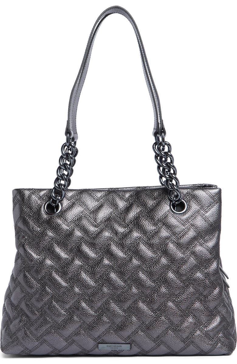Kurt Geiger London Kensington Drench Quilted Leather Tote, Alternate, color,