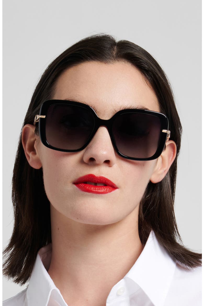 Her 55mm Gradient Square Sunglasses, Alternate, color, 0807-9O