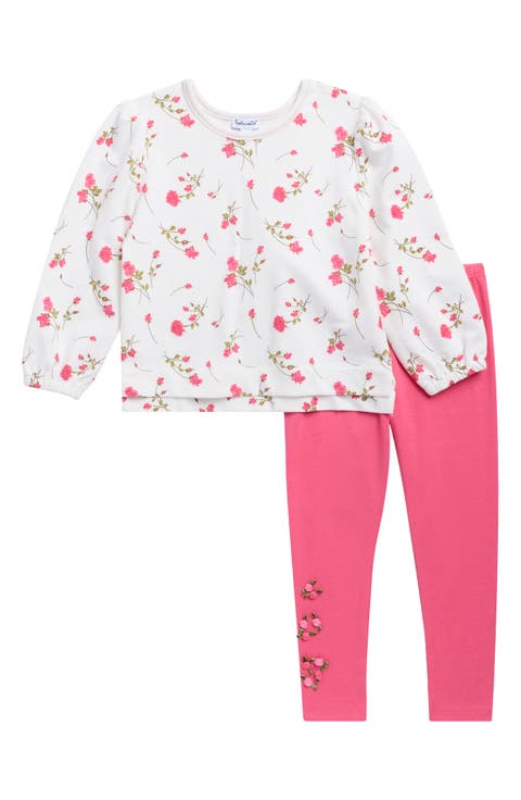 Kids' Camellia Rose Pullover & Leggings Set (Toddler & Little Kid)