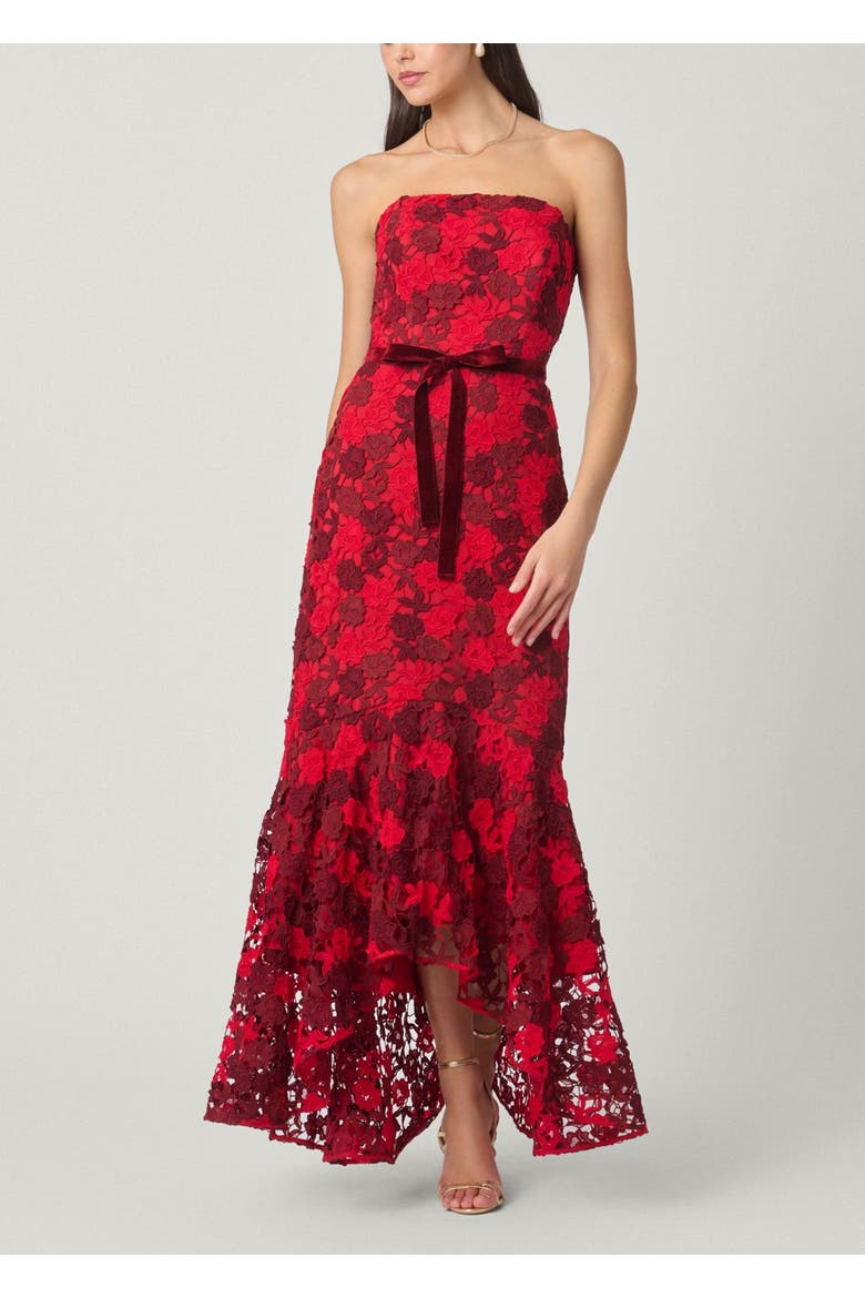 Midnight Cierra Delancey Lace Dress, Main, color, Red/Burgundy