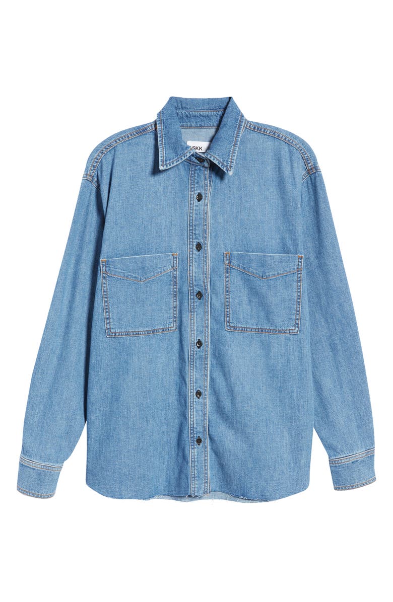 ASKK NY Oversize Denim Button-Up Shirt, Alternate, color,