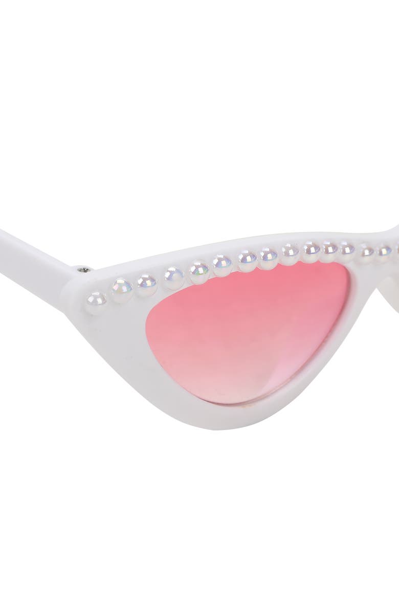 4-pack Bride & Babes Bachelorette & Wedding Novelty Glasses Pink And White With Pearl Accents And Pink Lenses, Alternate, color, Novelty Brida