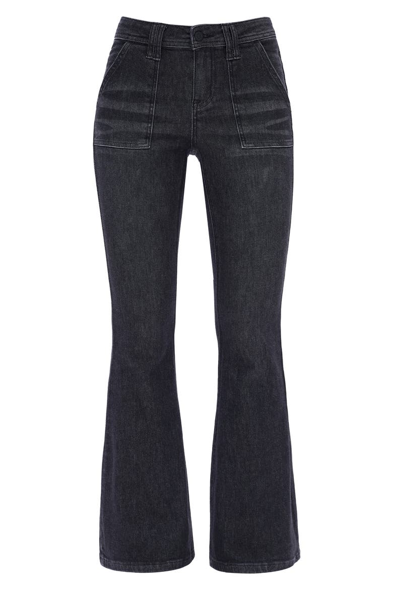 Jess Low Rise Flare Jeans, Alternate, color, BLACK