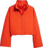 Alaïa Layered Cotton Gabardine Bomber Jacket with Inset Bib