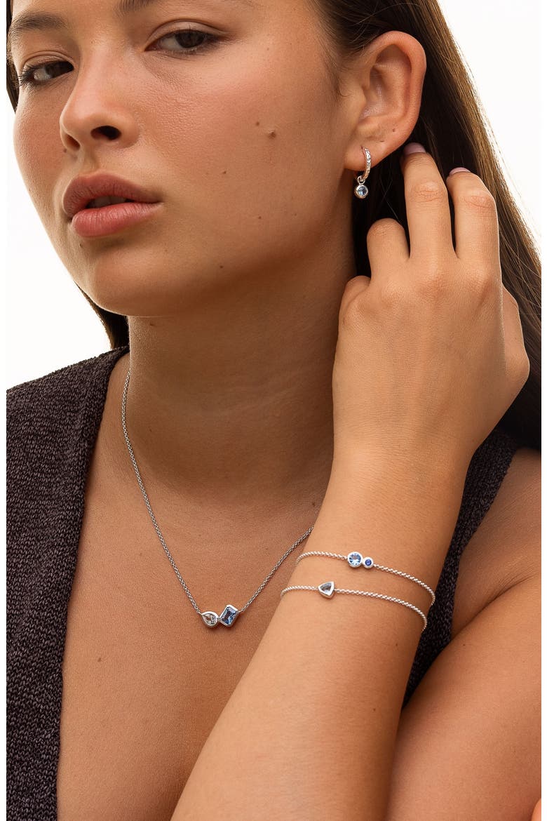 'Blues' Tutti Frutti Duo Chain Bracelet, Alternate, color, Sterling Silver