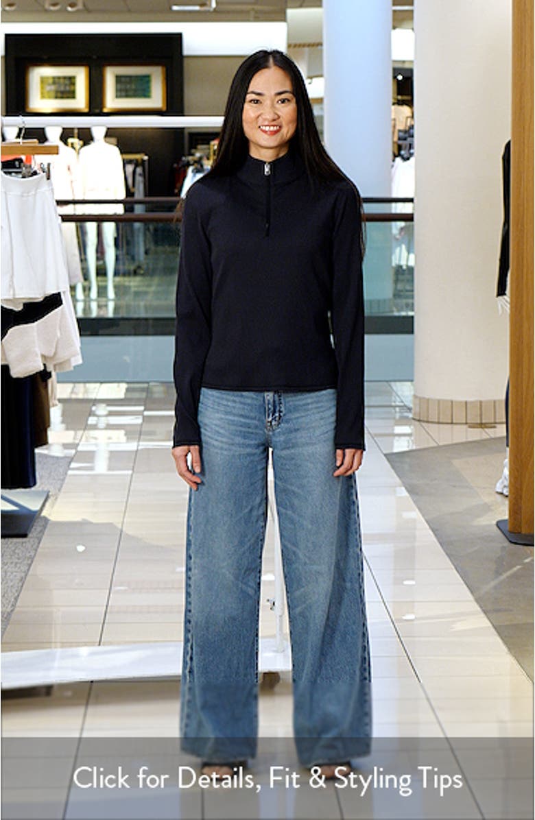 Rib Knit Quarter Zip Top, sales video thumbnail