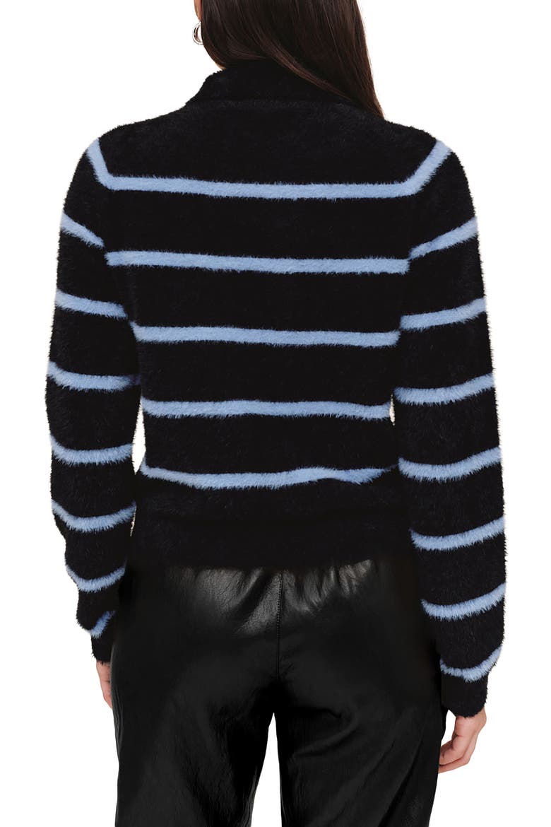 Striped Collared Sweater, Alternate, color, NIGHTFALL