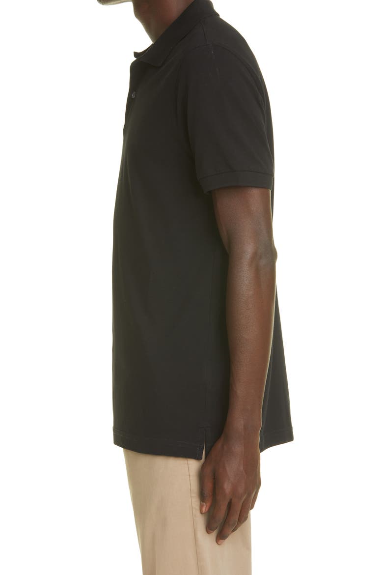 Solid Piqué Polo, Alternate, color, BLACK