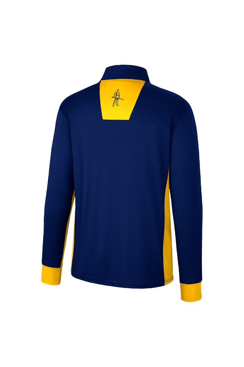 Men's Colosseum Navy West Virginia Mountaineers Bart Quarter-Zip Windshirt, Alternate, color, Navy