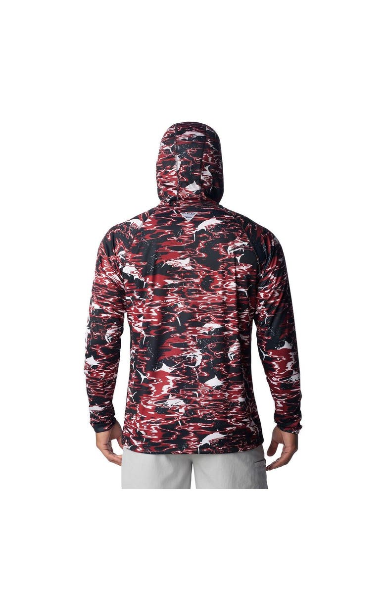 Columbia Men's Columbia Black South Carolina Gamecocks PFG Terminal Tackle Omni-Shade Rippled Long Sleeve Hooded T-Shirt, Alternate, color, 