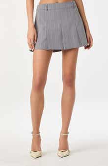 ASTR the Label Pleated Stripe Miniskirt