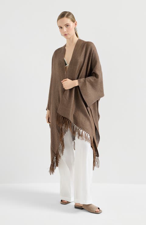 Linen cover poncho