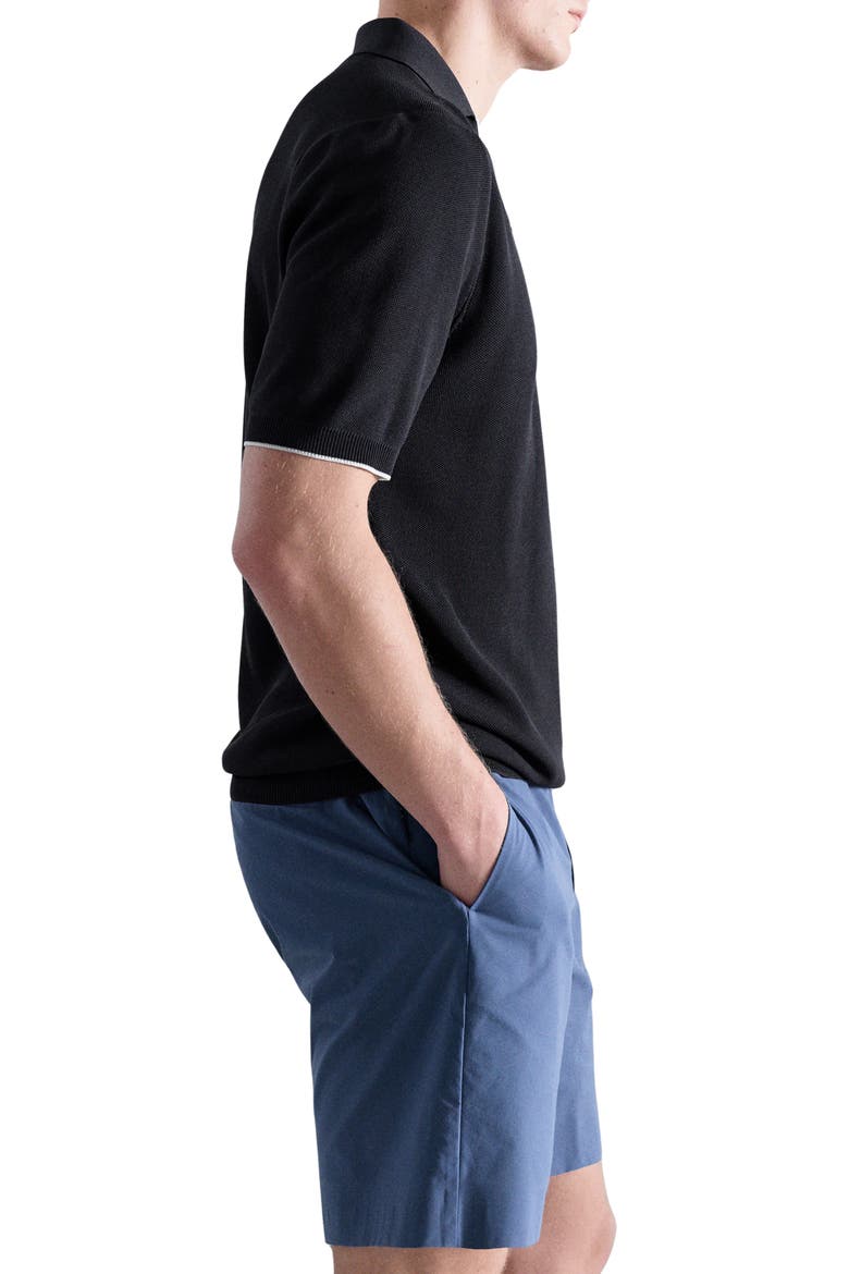 Contrast Trim Piqué Polo, Alternate, color, NAVY