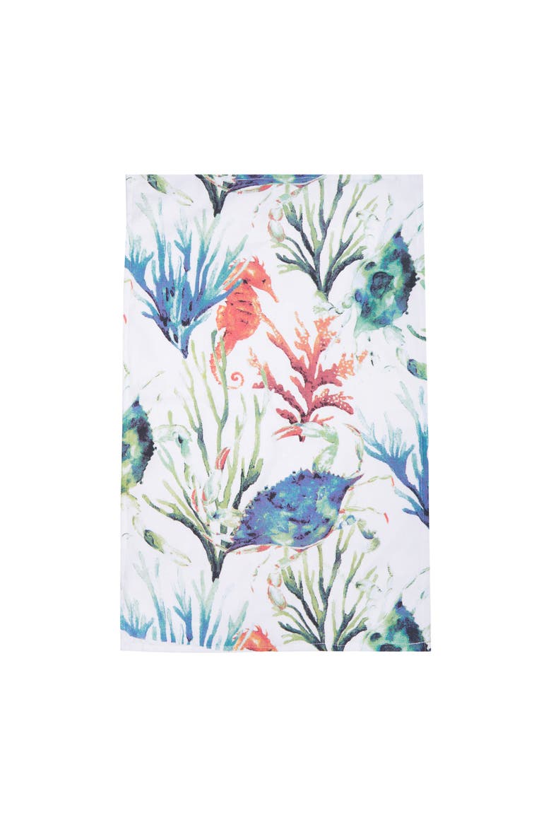 Marino 100% Cotton Flour Sack Dishtowel, Main, color, Blue