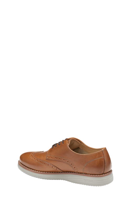 Johnston & Murphy Kids' Upton Wingtip Derby In Tan Full Grain