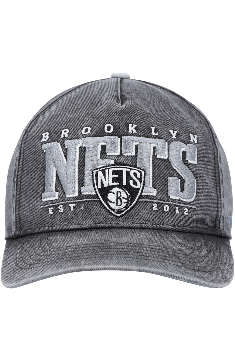 '47 Men's '47 Black Brooklyn Nets Fontana Hitch Snapback Hat, Alternate, color, 