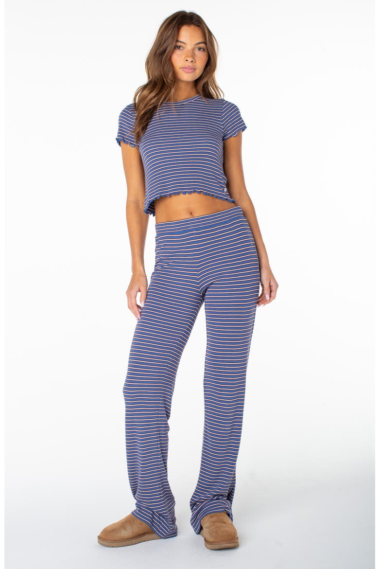 Summer Fling Rib Flare Pants, Alternate, color, DUTCH BLUE