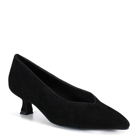 CLAP TON Suede Kitten Heel Pump
