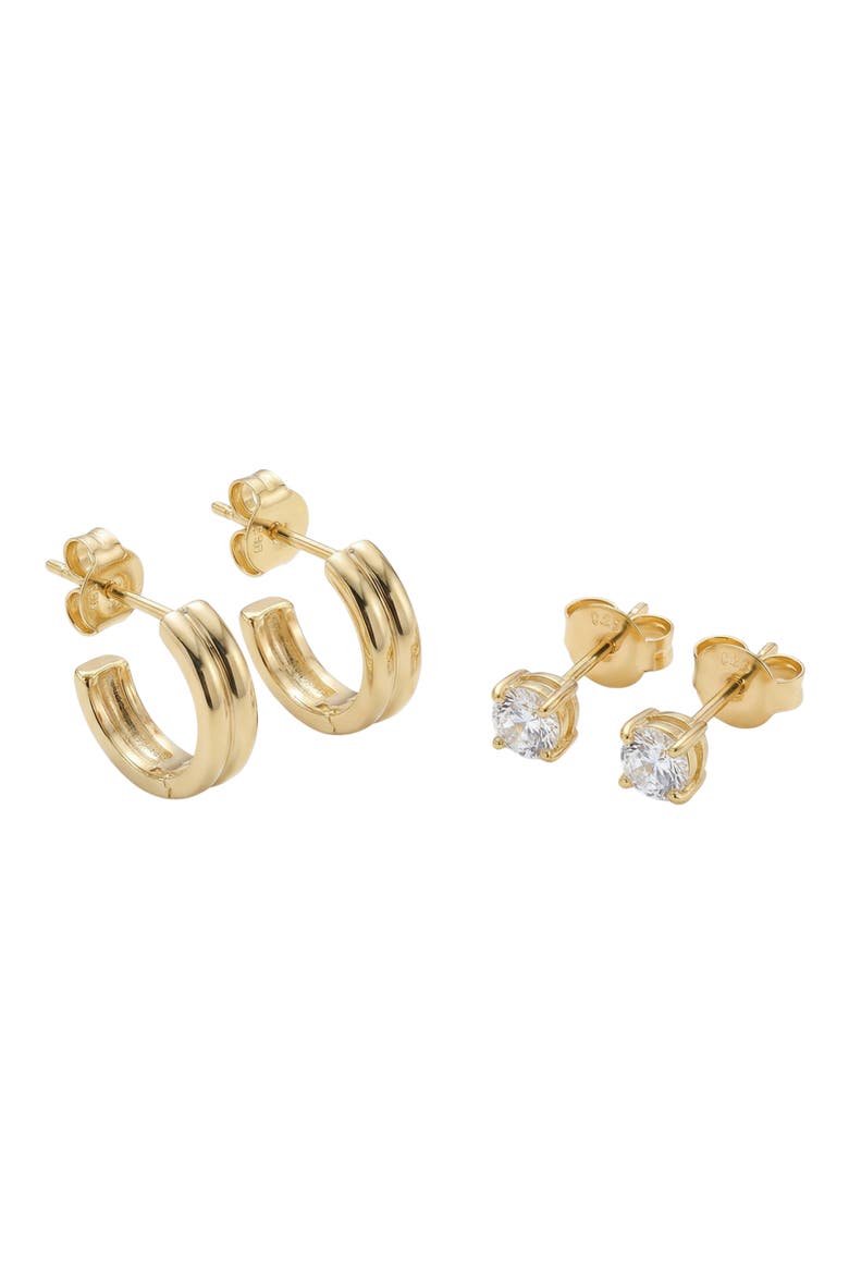 Set of 2 Earrings, Main, color, GOLD