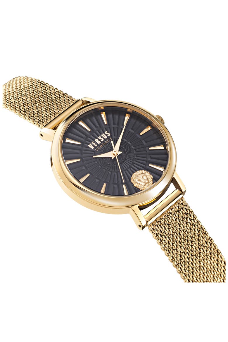 Mar Vista Mesh Strap Watch, 34mm, Alternate, color, IP YELLOW GOLD