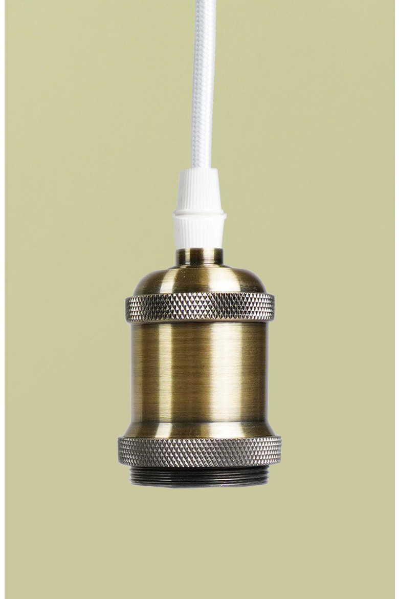 Modern Pendant Light and Socket, Main, color, White/Bronze