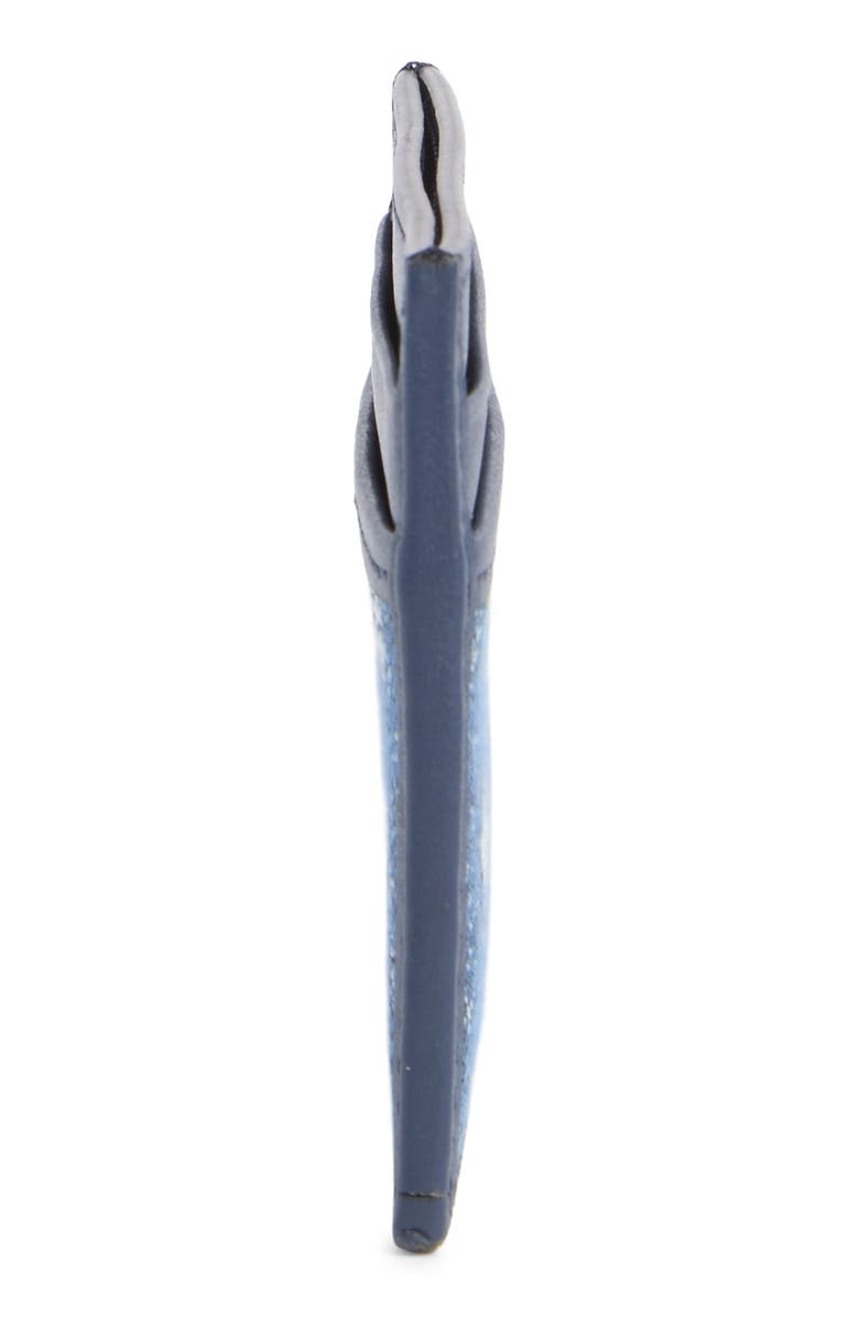 MCM Aren Card Case, Alternate, color, Denim Blue