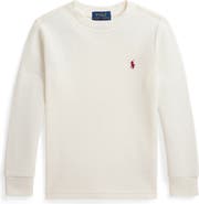 Polo Ralph Lauren Kids' Long Sleeve Waffle Knit T-Shirt