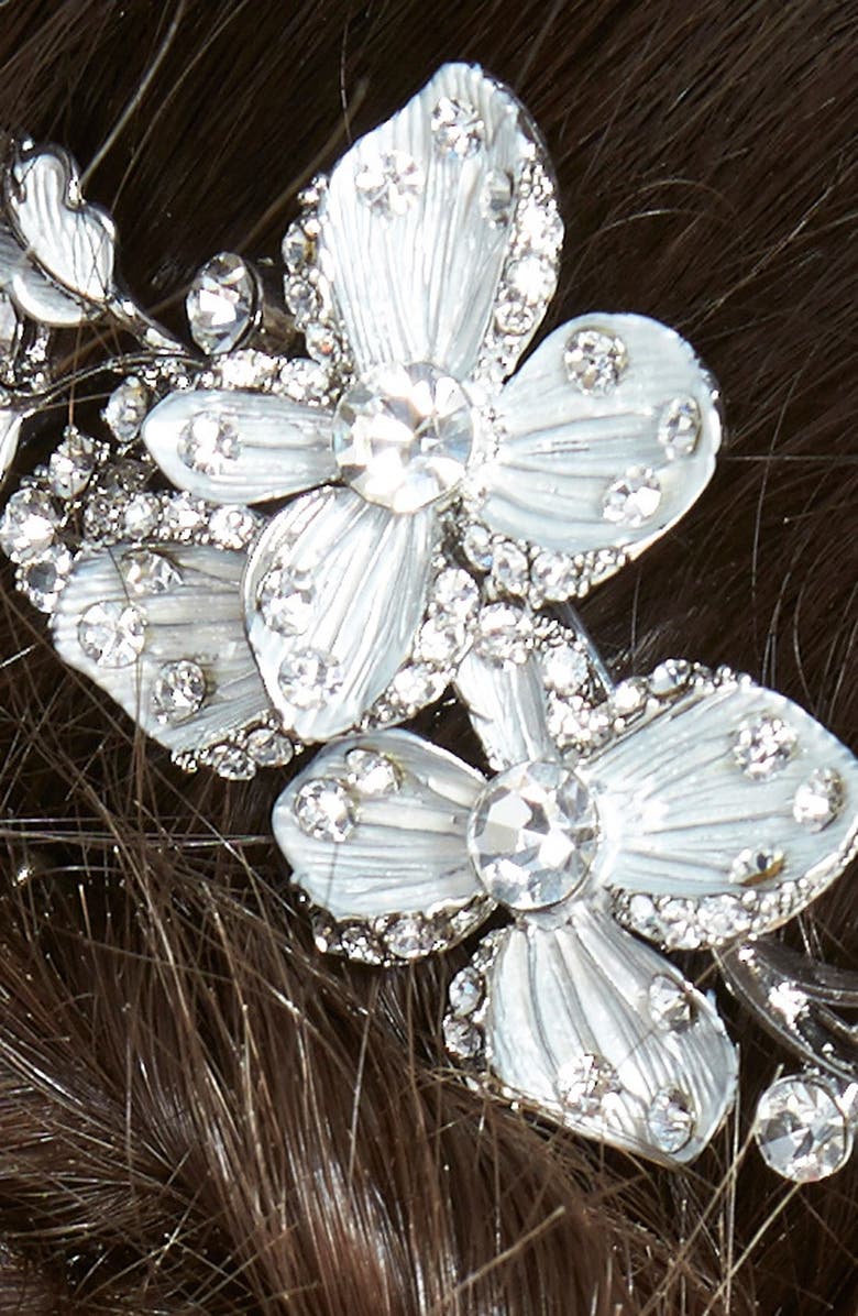Wedding Belles New York Crystal Floral Hair Comb, Alternate, color, 