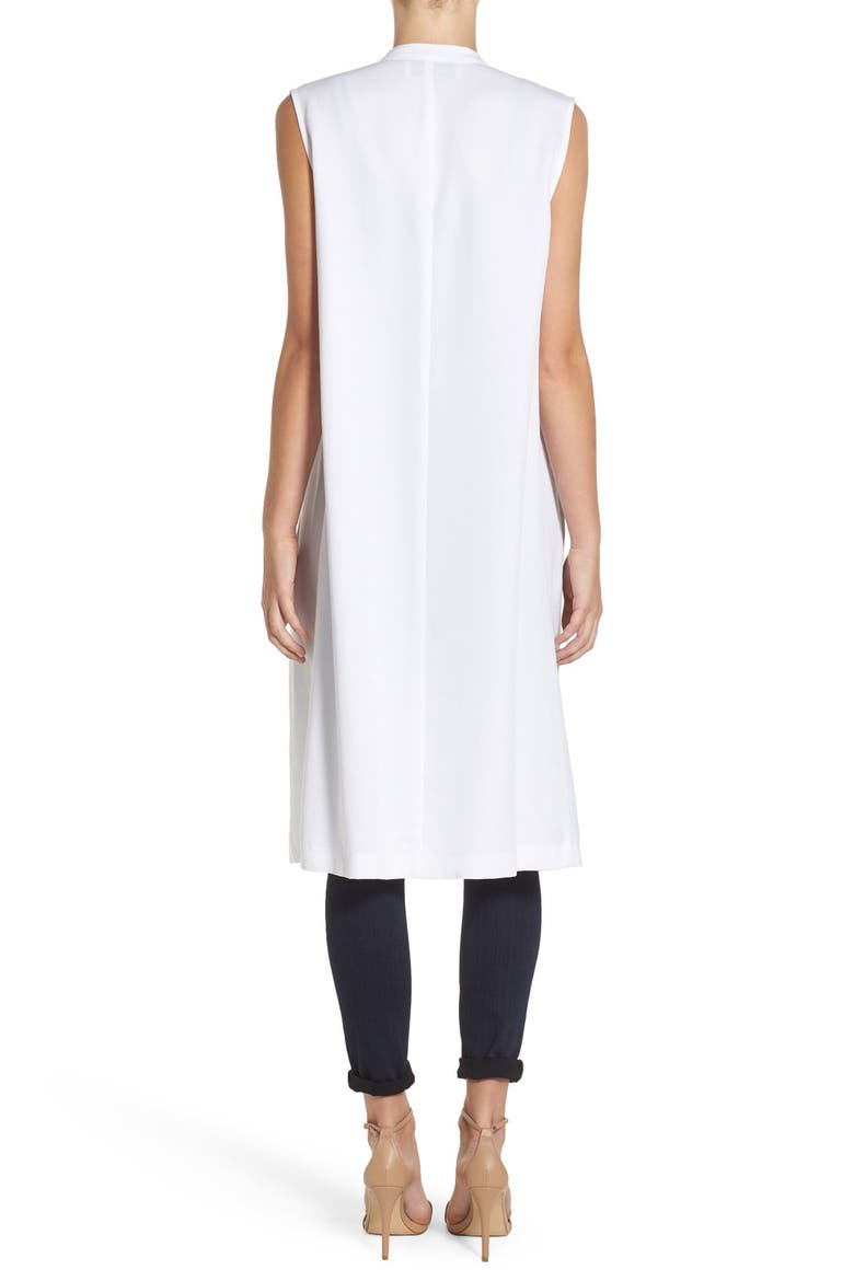 'Sara' Long Vest, Alternate, color, WHITE