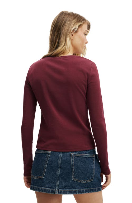 Cotton On Bailey Button Detail Cardi In Red