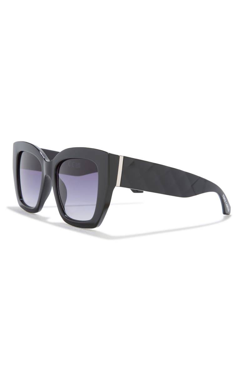 51mm Gradient Cat Eye Sunglasses, Alternate, color, BLACK