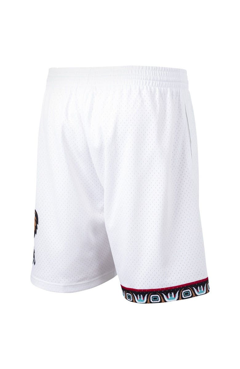 Mitchell & Ness Men's Mitchell & Ness White Vancouver Grizzlies Hardwood Classics 1998/99 Swingman Shorts, Alternate, color,