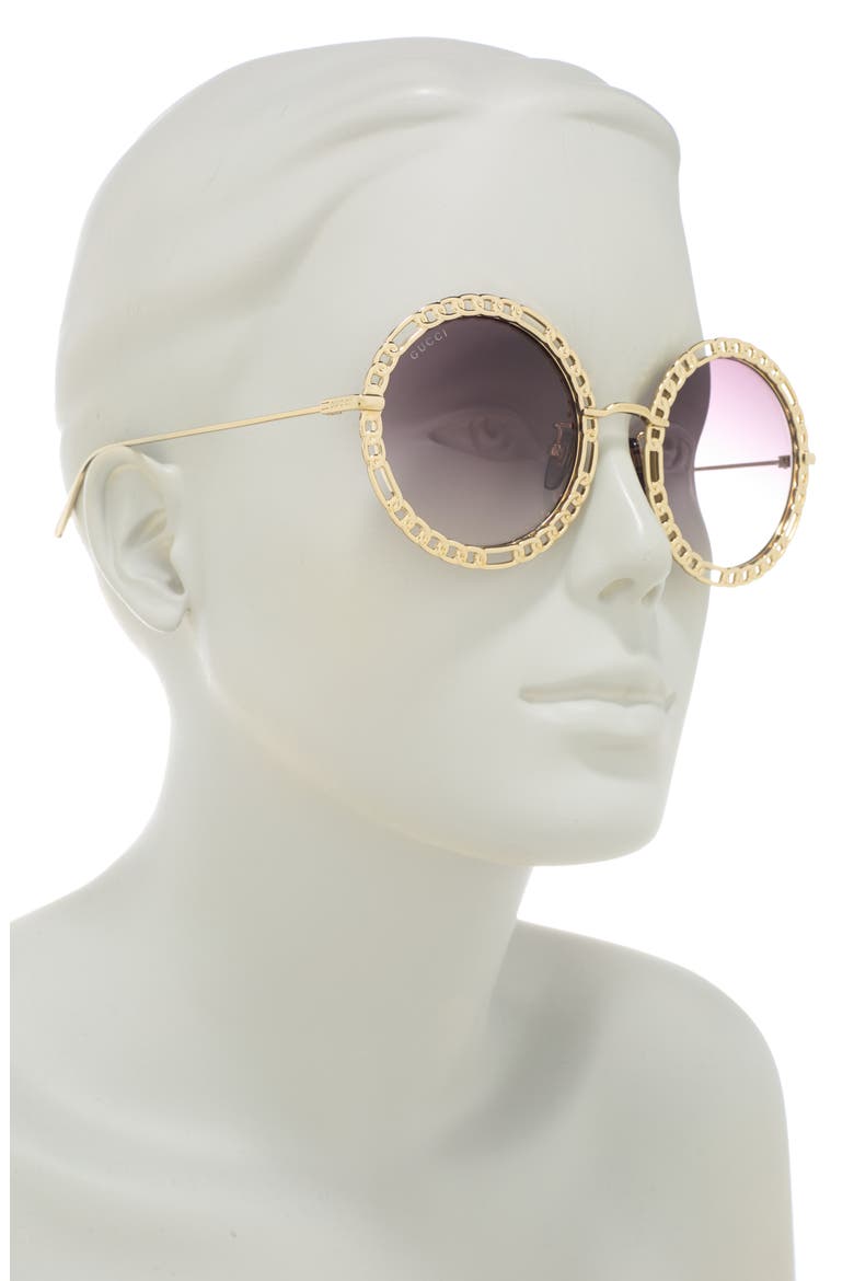 53mm Round Sunglasses, Alternate, color, GOLD VIOLET