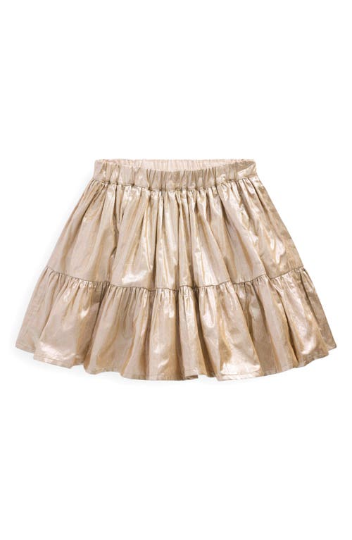 Mini Boden Kids' Metallic Tiered Skirt In Blue