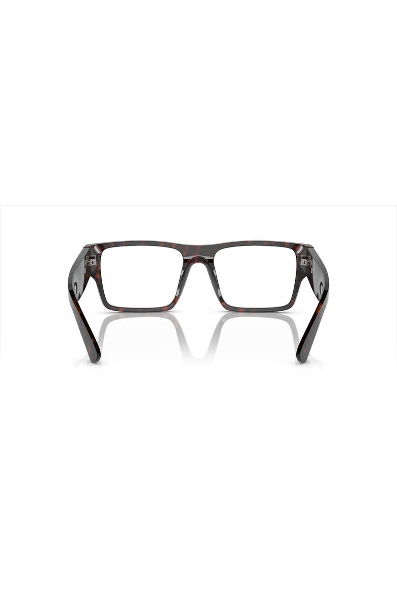 Prada 54mm Rectangle optical glasses, Alternate, color, Tortoise