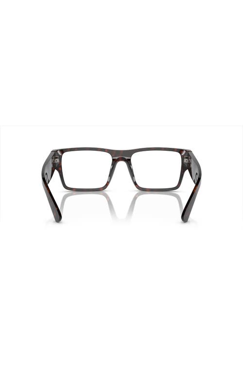 Prada 54mm Rectangle Optical Glasses In Black