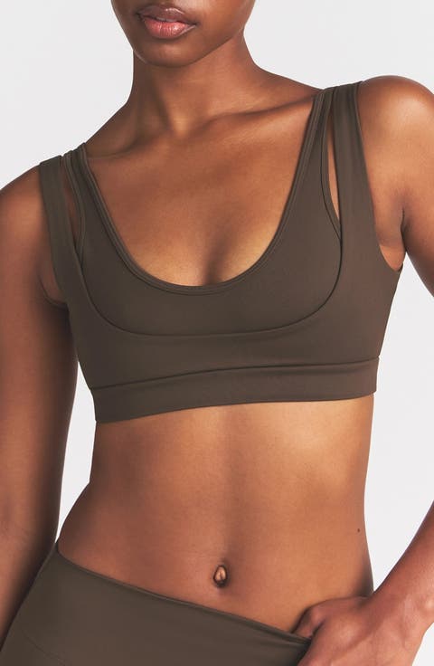 Matte Double Strap Scoop Bra