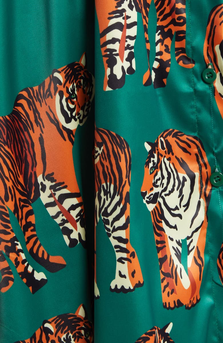 Dressed in Lala Tiger Print Royal Satin Matching Set, Alternate, color, 