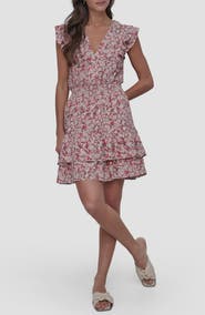 DKNY Jeans Pleated V-Neck Dress