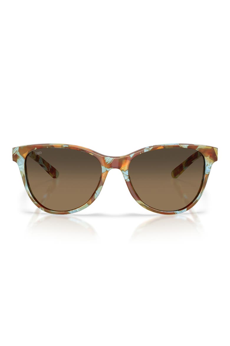 Catherine 57mm Gradient Polarized Phantos Sunglasses, Main, color, CIELO OCEAN TORT / COPPER 580G