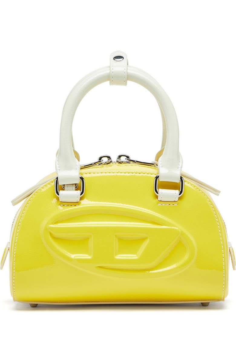 DIESEL<sup>®</sup> Mini 1DR Dome Faux Leather Bowling Bag, Main, color, Yellow