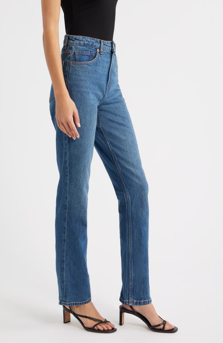 Reformation Jax Super High Waist Straight Leg Jeans, Alternate, color, Mellusine