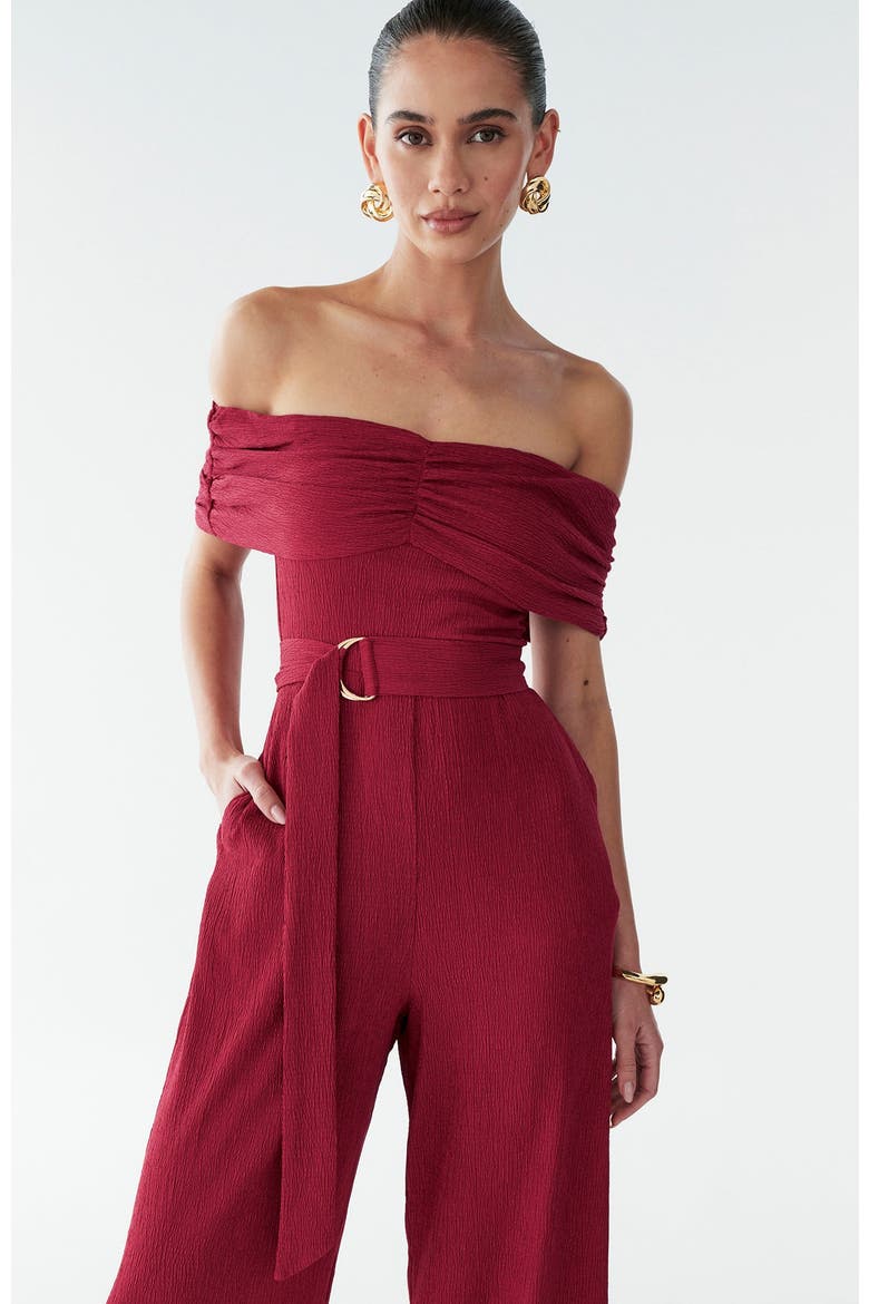 Ava Jumpsuit, Alternate, color, Burgundy
