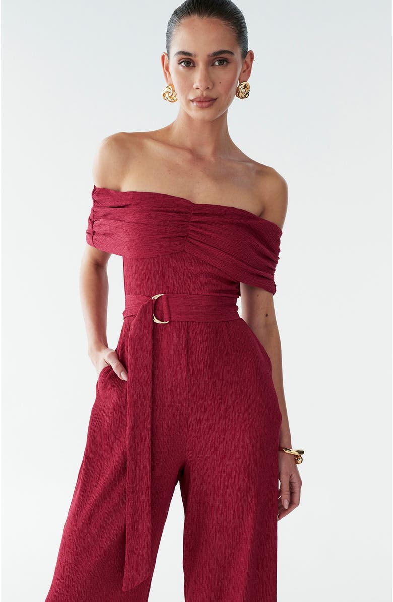 BWLDR Ava Jumpsuit, Alternate, color, Burgundy