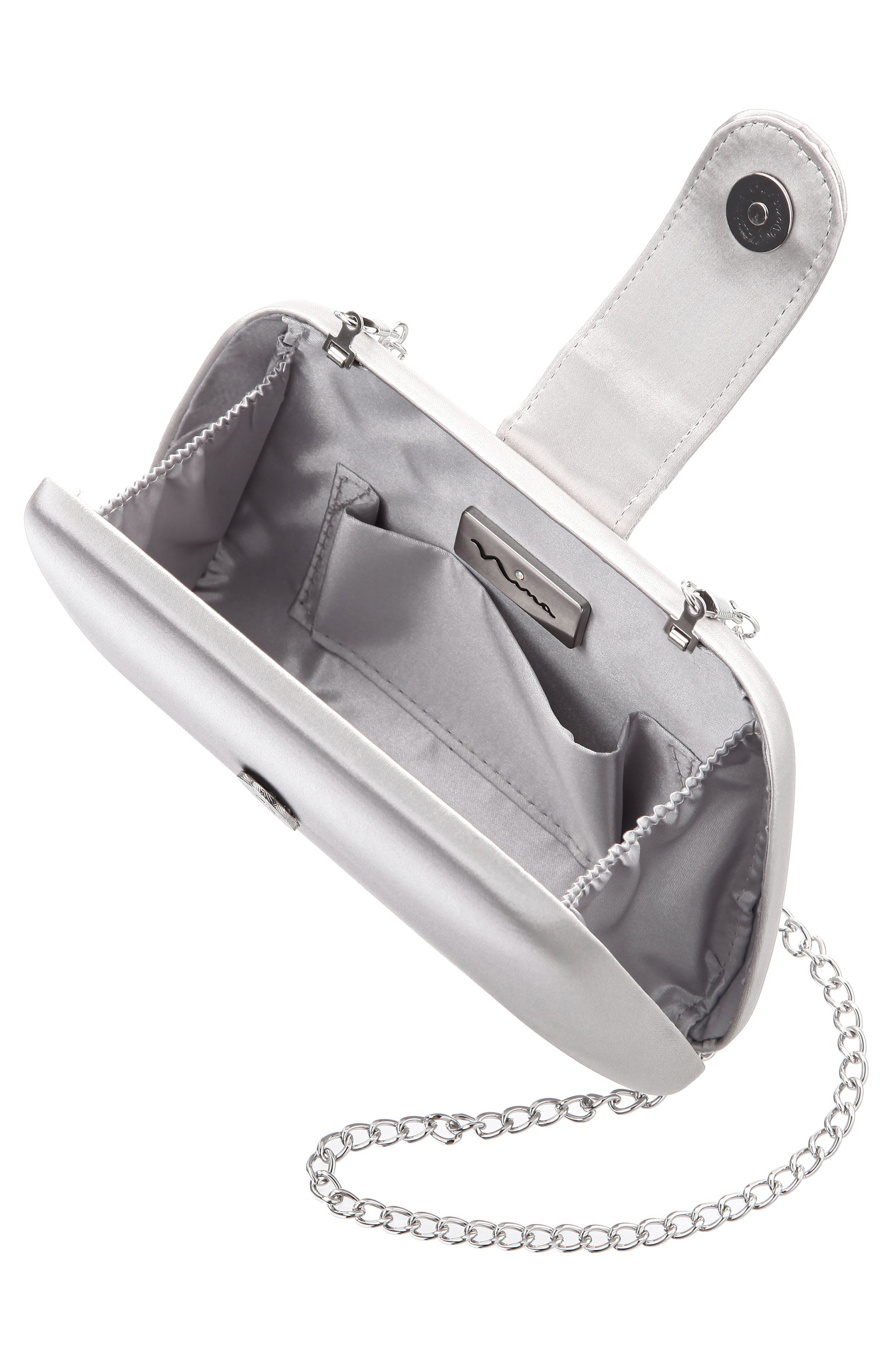 Nina Danni Clutch, Alternate, color, Silver