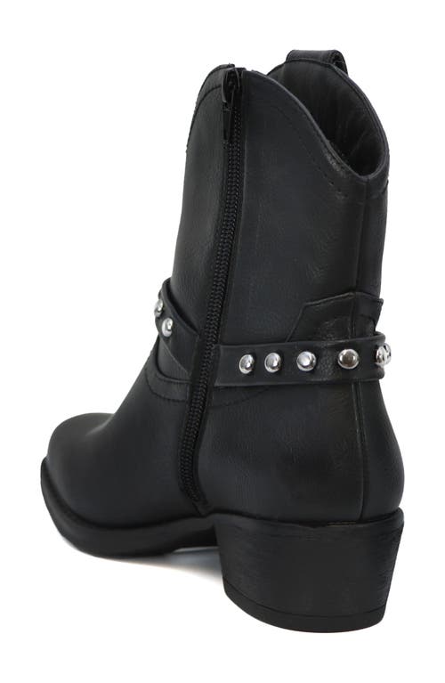 Yoki Krizel Buckle Western Boot In Black