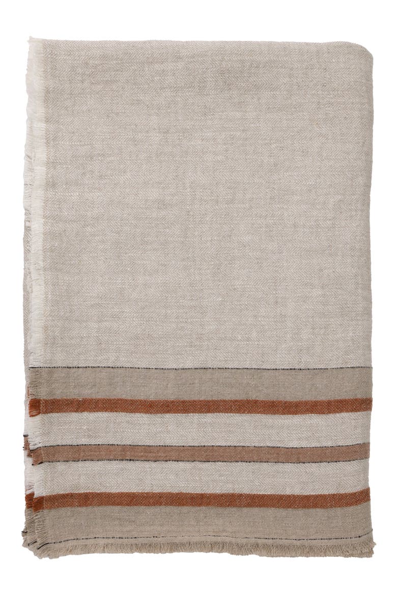 Beck Oversize Linen Throw Blanket, Main, color, NATURAL