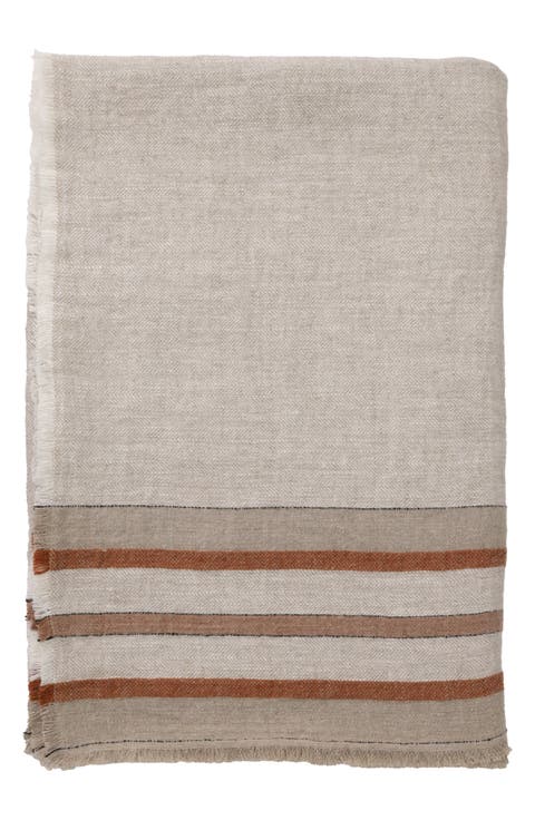 Beck Oversize Linen Throw Blanket